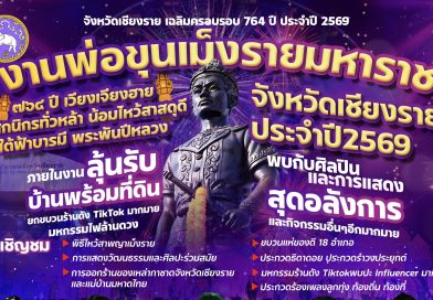 มาแล้วจ้า…งานพ่อขุนเม็งรายมหาราช…เริ่ม 26 ม.ค.-4 ก.พ.69